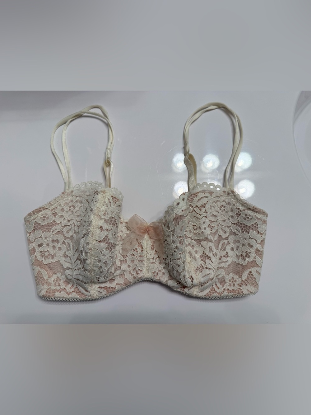 b.tempt’d by Wacoal Lace Balconette Bra 30DD Ivory Blush